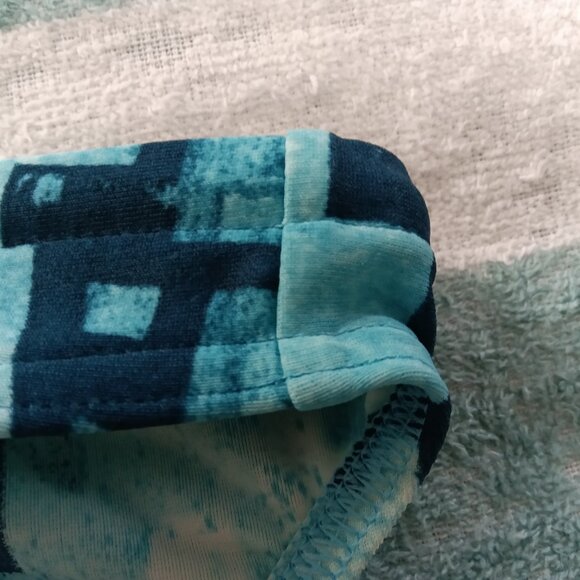 (*) RARE VINTAGE 1" HOM SWIM BRIEF, SIZE 30- 32", LIGHT BLUE PATTERN (Pre-Owned) - Picture 3 of 9